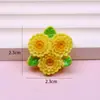 Pegamento en Crema Resina Parches de Flores DIY Accesorios para Pasadores Materiales Hechos a Mano Kit de Materiales de Decoración de Flores Pequeñas Lindas
