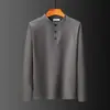 Camisa de outono com gola alta masculina para meia-idade e idosos, gola meio alta, camisa base, roupa íntima, camiseta espessa, top de camisa quente para outono, atacado
