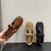 Zapatos Mary Jane retro de tira en T para mujer, nueva colección 2025, punta redonda, sencillos, versátiles, planos de boca poco profunda