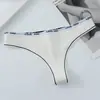 Tanga de Algodón Puro para Mujer Sexy Sin Costuras Cinturón de Letras Cómodo Transpirable Hilo T-String Ropa Interior para Mujer Venta al por Mayor Transfronteriza