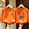 Camiseta de Algodón Puro de Manga Larga para Niñas Principios de Otoño Capa Interior Base para Niños de Otoño Medianos a Grandes Top Elegante de Cuello Redondo para Estudiantes