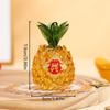 Artesanato de vidro de cristal abacaxi amarelo decoração decoração de mesa decoração de casa armário de vinho sala de estar decoração de armário de TV