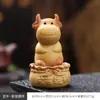 Pet de Chá do Zodíaco em Argila Roxa Giratório Ornamento Criativo Mesa de Chá Giratória Mesa de Chá Brinquedo de Chá Decoração de Mesa de Escritório