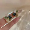 Pendientes de borla con forma de gota de agua tachonados de diamantes, sensación de lujo ligero y alta gama, pendientes versátiles de moda vintage para mujer
