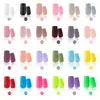 288 Piezas en una Caja de 12 Compartimentos, Puntas de Uña Rectangulares Planas con Punta Recta, Acabado Brillo Mate, Parches de Uñas con Arte de Uñas Terminado, Piezas de Uña Desmontables Usables