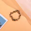Pulsera de grava nueva europea y americana irregular hecha a mano elástica color versátil pulsera de grava accesorios de joyería