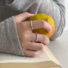 Anillo de la Suerte Anillo de Plata de Ley S925 para Mujer Estilo Normcore Moda Ins Ropa de Trabajo Versátil Elegante Anillo Apilable de Corazón