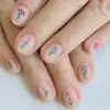 Arte de Uñas Calcomanía Pequeña Joyería Personalizada con Fotos DIY Dibujos Animados Luna Flor Estampado en Caliente Fábrica de Calcomanías para Uñas Personalizada Oem