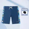 Traje de Banho Profissional de Corrida Juvenil para Meninos Alta Elasticidade Secagem Rápida Boxer de Cinco Pontos Traje de Banho Especial para Treinamento de Natação