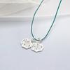 Colgante pequeño de plata de ley S925 con forma de shun hueco de doble cara, para pulsera, accesorios de joyería al por mayor