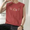 Playera sin mangas de algodón puro para hombre, camiseta sin mangas de verano, para vallas, baloncesto, fitness, deportes, moderna, holgada, de algodón, camiseta interior