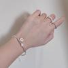 Estilo coreano nicho design feito à mão slub coração em forma de pérola pulseira colar feminino estilo frio moda joias de alta qualidade