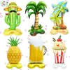 Tema de Verano Globo de Película de Aluminio Base Piña Cerveza Helado Globo Decoración de Fiesta de Cumpleaños Escena Diseño