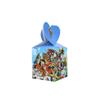 Caja de dulces con estampado de dibujos animados para decoración de fiestas infantiles, caja de refrigerios, caja de embalaje variada, caja de manzana, 6 piezas
