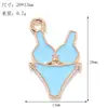 Serie de Playa de Verano Aleación Gota de Aceite Colgantes DIY Sombrilla Chanclas Gafas de Sol Pulsera Collar Materiales para Hacer