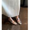 Mules Plateados de Plataforma Estilo Francés para Mujer, Nuevas Sandalias Mary Jane de Cuña Verano 2026 para Combinar con Vestidos