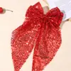 Grampo de Cabelo com Lantejoulas Coloridas, Laço, Rede Bordada, Elegante, Brilhante, Acessórios de Cabelo para Festa