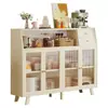 Aparador vitrina de té armario de cocina alacena mueble de almacenamiento para sala de estar mueble de almacenamiento de pared mueble de armario para bar de té