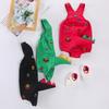 Calça Infantil Marca Tendência Roupa Infantil Calça Jardineira com Cauda de Dinossauro Meninos e Meninas Calça Tian Ji Calça Inteira Bordada Completa com Abertura no Gancho
