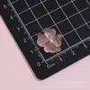 Pequeno trevo de quatro folhas da sorte translúcido, grampo de cabelo DIY feito à mão, elástico de cabelo de cola cremosa, acessórios de joalheria, materiais de acessórios de resina