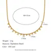 Joias de Aço Inoxidável Popular Europeu Americano Novo Estilo ins Nicho Requintado Banhado a Ouro 18K Pingente Pequeno Redondo Gota d'Água Colar Feminino