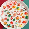 Accesorios Pequeños Navideños DIY Decoraciones Navideñas de Resina Materiales Hechos a Mano Accesorios para Hacer con Pegamento de Crema Pasadores Fundas para Teléfonos Móviles