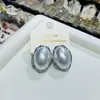 Pendientes Ovalados de Perla Casuales Nuevos Pendientes Populares 2025 Lujo Accesible Gama Alta Elegantes Pendientes Elegantes para Mujer