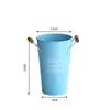 Balde de Flores para Casa Estilo Nórdico, Balde de Flores Frescas para Floricultura, Balde Decorativo de Lata, Balde para Flores com Água Profunda, Vaso Grande de Chão
