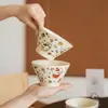 Tigela Cerâmica Fofa Estilo Japonês Desenho Animado para Uso Doméstico, Tigela de Arroz Infantil, Tigela de Café da Manhã, Tigela de Sobremesa, Segura para Micro-ondas e Forno, Design de Animal