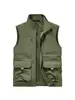 Chaleco para Hombre de Bolsillos Múltiples para Exteriores de Secado Rápido Nuevo Primavera y Otoño Casual Transpirable Delgado Chaleco de Pesca Gilet