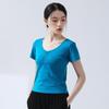 Ropa de Práctica de Baile para Mujeres, Tops de Nuevo Estilo, Danza Clásica, Examen de Arte para Adultos, Ropa de Yoga para Moldear el Cuerpo, Ropa Diaria de Manga Corta para Bailarines