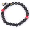 Pulsera Minimalista de Nicho con Cuentas de Obsidiana Roja, Coral Rojo, Espaciadores de Madera, Venta Caliente Transfronteriza de Amazon, Venta al por Mayor