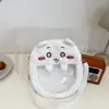 Mochila Popular de Estilo Japonés para Niña Linda Bidimensional Cruzada Mochila de Muñeco de Dibujos Animados Bolso de Estudiante Serie Bolso Transparente para Pines