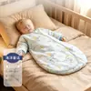 Saco de dormir de seda de morera Bibiwan, hecho de algodón puro, calidad grado A, adecuado para primavera y otoño, diseñado para recién nacidos, y presenta un diseño de una sola pieza para evitar sobresaltos y que se quiten la manta