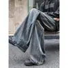 Otoño 2026 Nuevo de Moda Retro Americano Lavado Diseño de Pliegues Sentido de Diseño Micro-Campana Pierna Ancha Jeans Casual Retro