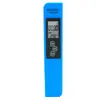Analizador de calidad del agua TDS tres en uno blanco termómetro de conductividad detector EC de calidad del agua pluma estuche de cuero de entrega