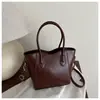 Bolsas para Mulheres 2025 Novo Estilo Bolsa de Ombro Único Transversal Porta-Moedas Celebridade da Internet Bolsa Saco de Alto Padrão Estilo Estrangeiro Cor Sólida Bolsa para o Dia a Dia