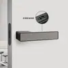 Fechadura de porta minimalista ecológica para uso doméstico, maçaneta de porta interna de madeira de nogueira, magnética, silenciosa, universal para quarto e banheiro