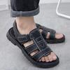 Novas Sandálias Masculinas 2025, Estilo Verão, Sapatos de Dirigir Outdoor de Alta Qualidade, Sola Grossa, Tamanho Grande, Sandálias Casuais de Praia para Meia-Idade