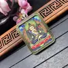 Novo pingente thangka do Nepal colar do deus guardião oito pintura em tecido caixa gawu caixa de pintura de Xizang com cordão