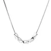 Collar de Plata Esterlina S999 Fangxing Forma Geométrica Bean Bean para Mujer Estilo Coreano Japonés Fresco Simple Moderno Genial Cadena para Clavícula Versátil