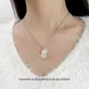 Diseño Sencillo de Nicho Collar de Perla Gato Pequeño Concha Lujo Ligero Alta Gama Moda Temperamento Versátil Exquisita Cadena para Clavícula