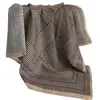 Pañuelo Cuadrado Pequeño Rayas Escandinavas 70 Algodón y Lino Pañuelo de Seda Pañuelo Chal para Mujer Primavera y Otoño Pañuelo de Gama Alta con Traje Camisa