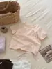 Camiseta de Manga Corta para Niños 2026 Verano Niños y Niñas Sencilla de Algodón Puro Cuello Redondo Camiseta Ropa para Niños
