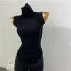 Top corto sin mangas de estilo Trendy Pure Desire con cuello medio alto y corte ajustado para mujer