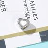 Cuentas perforadas de aleación con forma de gota de aceite de doble cara de color amor, material artesanal para pulseras, accesorios de joyería al por mayor
