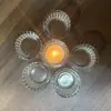 Suporte para Vela de Vidro com Cera Espessa de Listras Verticais, Pequena Capacidade, Suporte para Cera de Aromaterapia, Recipiente de Fragrância para Quarto, Enfeites, Cor Pode Ser Feita