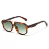 2026 Nuevo Estilo Puente Doble Piloto Gafas de Sol de Moda Europeas y Americanas Sencillas Poligonales Montura de PC Gafas de Sol para Mujer
