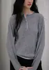 JicoutureI00 Suéter de Punto Trenzado de Lana con Media Cremallera Ropa de Punto para Mujer Otoño Manga Larga Capa Base Ropa Interior
