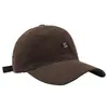 Gorra de béisbol de color liso simple con bordado en S para circunferencia de cabeza grande, protección solar, casual de primavera al aire libre estilo japonés, gorra de béisbol para adelgazar la cara